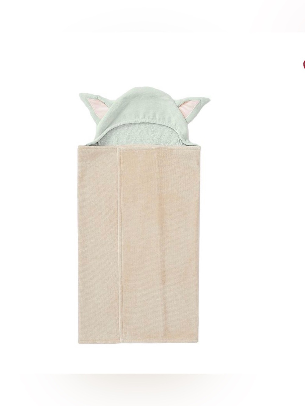 Pottery Barn Kids Star Wars The Mandalorian Grogu Baby Yoda Hooded Towel Bath